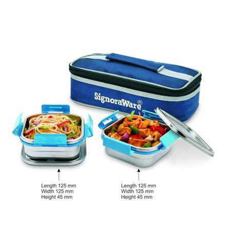 signoraware steel lunch box|signoraware lunch box with bag.